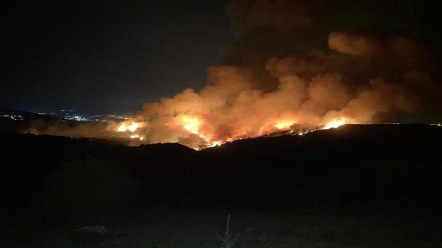 Imagen del incendio de Algeciras el pasado fin de semana.