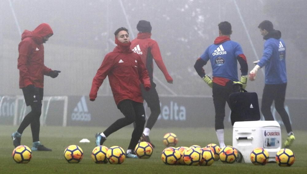 Último entrenamiento del equipo dirigido por Juan Carlos Unzué antes de su visita a Mestalla.