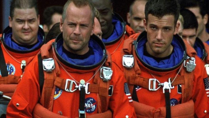 Bruce Willis y Ben Affleck en &#039;Armageddon&#039;.