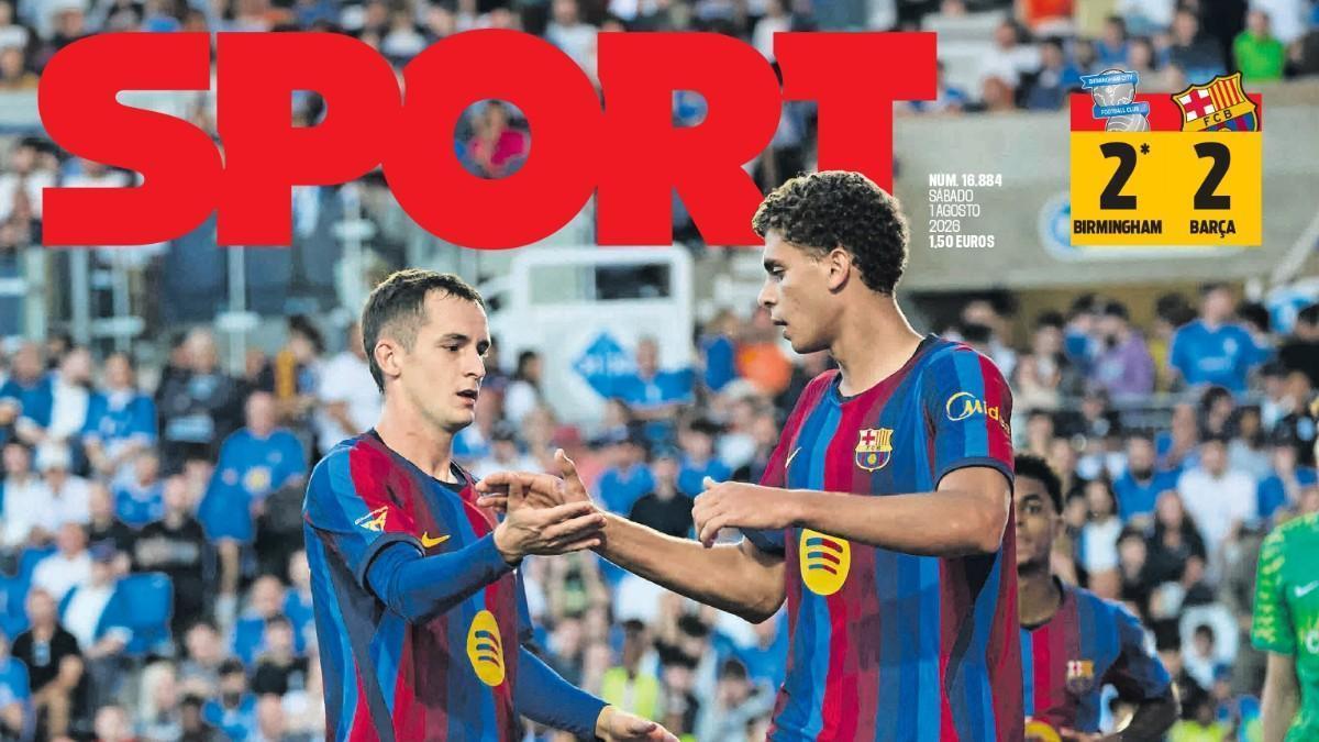 Esta es la portada de SPORT de hoy, sábado 1 de agosto