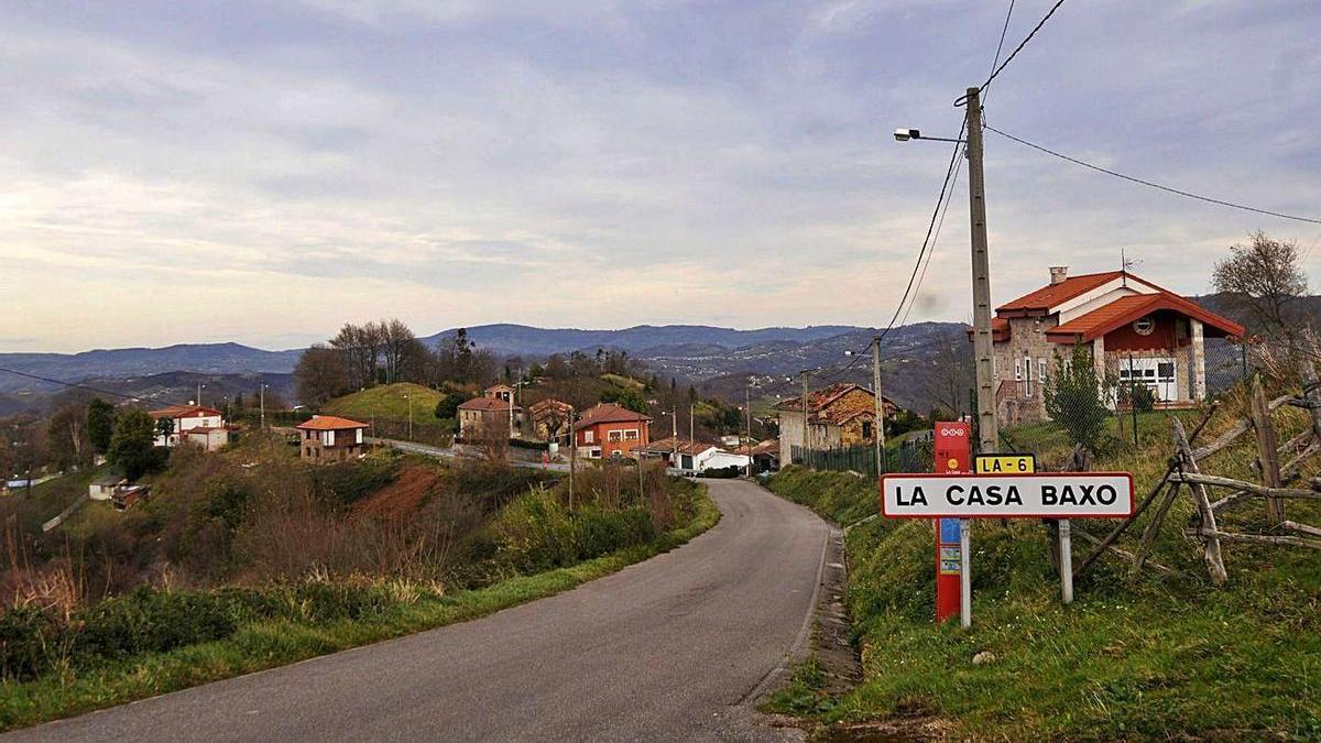 El pueblo de La Casa Baxo, en Langreo.