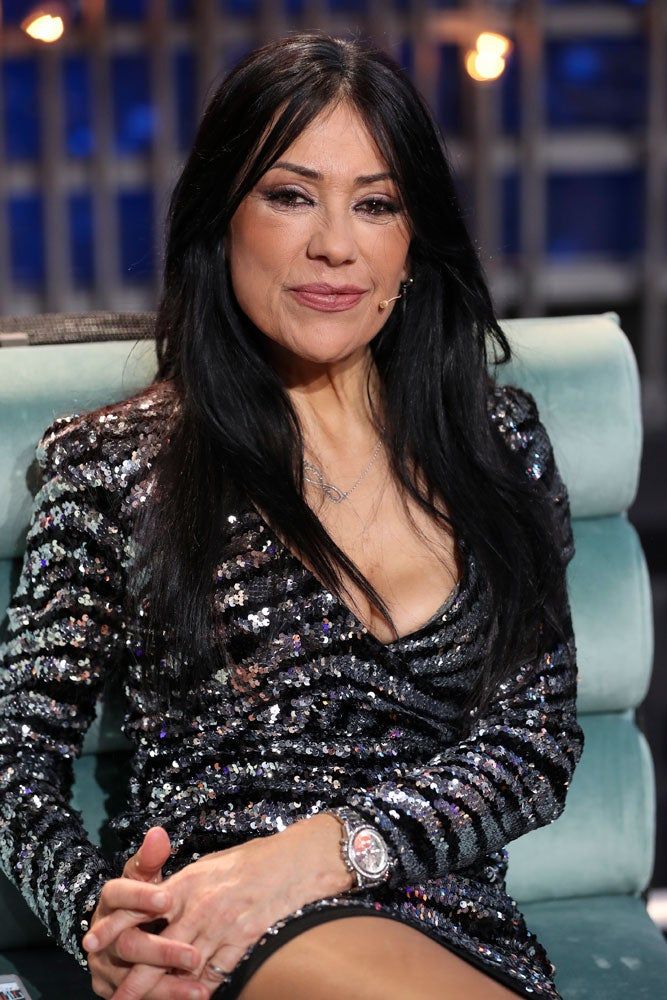Maite Galdeano en un plató de Telecinco