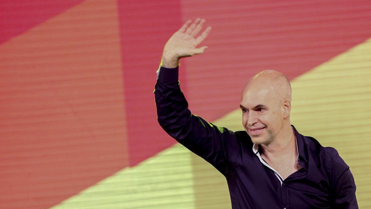 Horacio Rodríguez Larreta, candidato de la conservadora Propuesta Republicana, celebra su victoria.