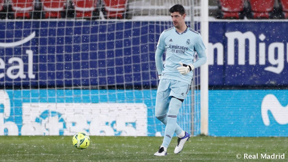 Courtois, muy enfadado tras el partido ante Osasuna