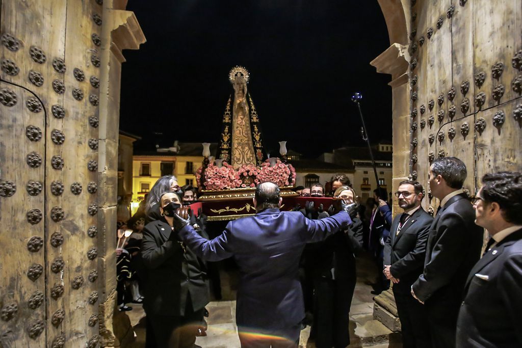 Semana Santa de Lorca 2022: Virgen de la Soledad del Paso Negro, iglesia y procesión