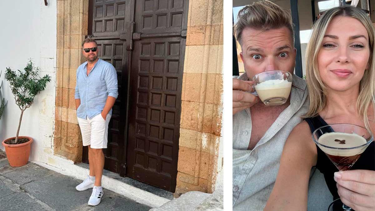 Dennis Schadly lebt weiterhin größtenteils auf Mallorca. Rechts: mit Freundin Magdalena Sota.