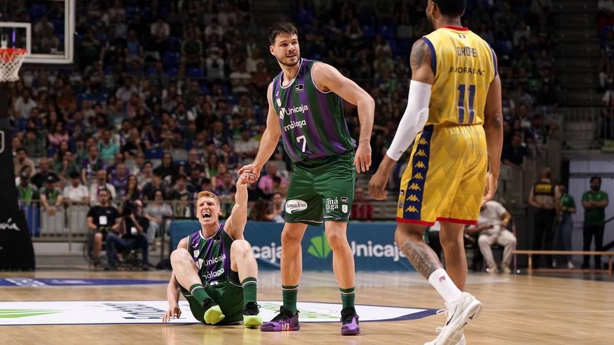 Alberto Díaz y Barreiro fueron protagonistas en la victoria del Unicaja.