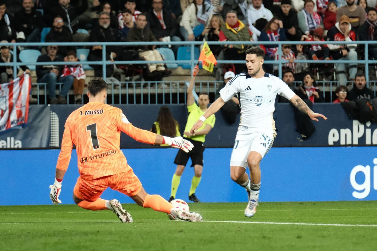 4/1/25  Malaga, La Rosaleda.  Copa del Rey. Marbella vs Atletico Madrid :  (Fotografía: Gregorio Marrero/La Opinion)