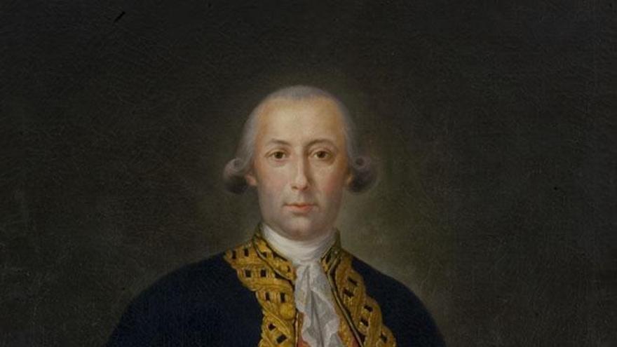 Retrato del general Bernardo de Gálvez, héroe de la independencia americana.