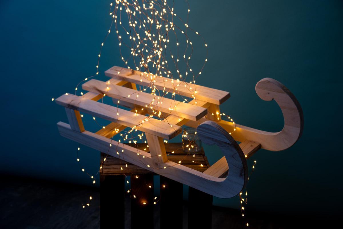 Un trineu de fusta, ideal per decorar la llar