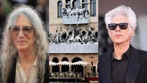 Patti Smith y Jima Jarmusch, dos de los artistas invitados al pabellón de Ciudad del Vaticano, y una muestra de “Il Gesto”, del artista francés JR, en la fachada de Ca del Mosto, cerca del puente de Rialto, durante la 61ª Bienal de Arte de Venecia