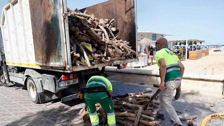 Reparto de leña para la noche de San Juan en València