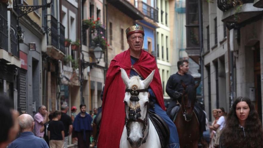 Recreación de «El Primer Peregrino» en el Antiguo, el pasado año. | LUISMA MURIAS