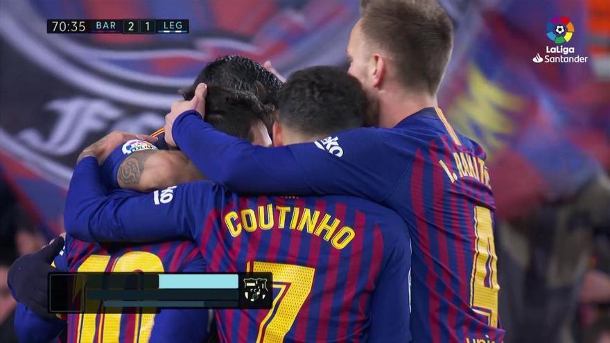 LaLiga Santander: los goles del Barcelona - Leganés (3-1)