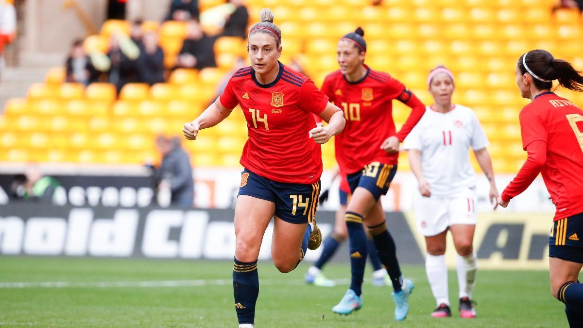 Alexia Putellas celebra un gol con la selección española en una imagen de archivo