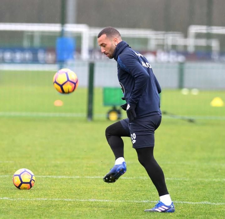 El Dépor cierra entrenándose una semana sin fútbol