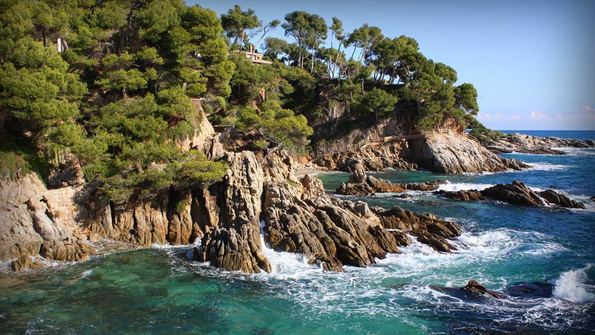 Al fons, la cala de la Roca del Paller, a Calonge i Sant Antoni.