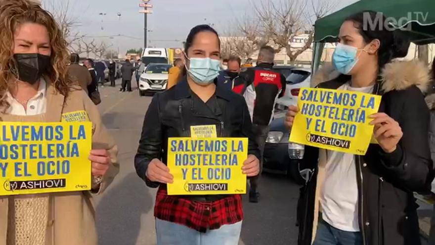 Caravana de protesta de los hosteleros de Vila-real