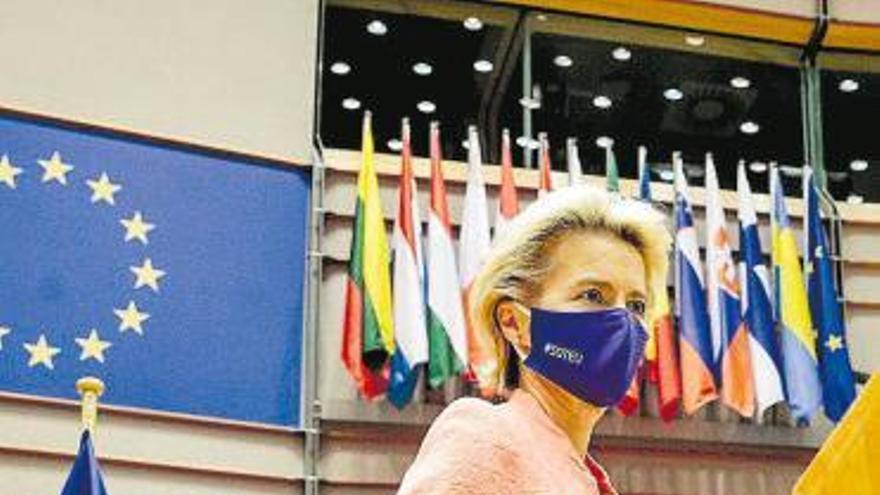 Von der Leyen, durante su discurso sobre el estado de la UE.