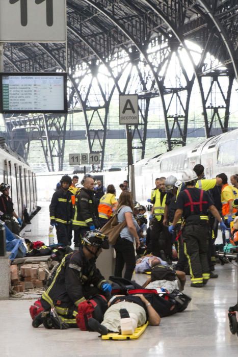 Accident de tren a l'Estació de França