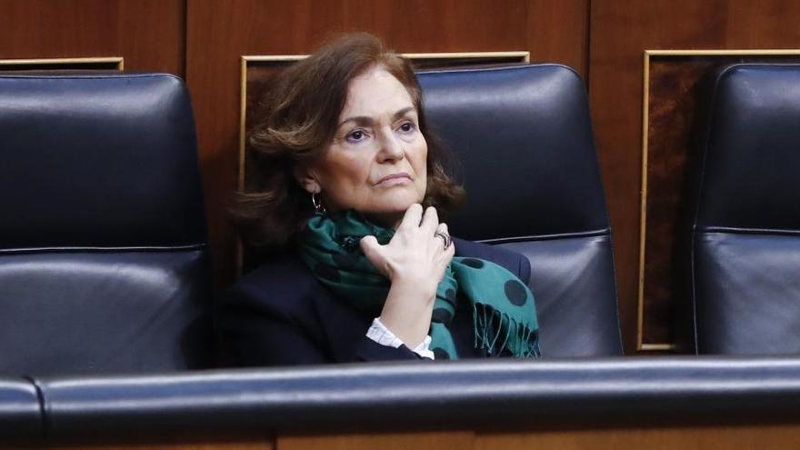 La vicepresidenta primera del Gobierno, Carmen Calvo.