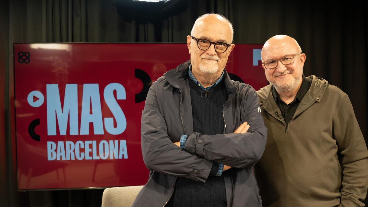 José Luis Martín, exdirector de El Jueves, con Sergi Mas