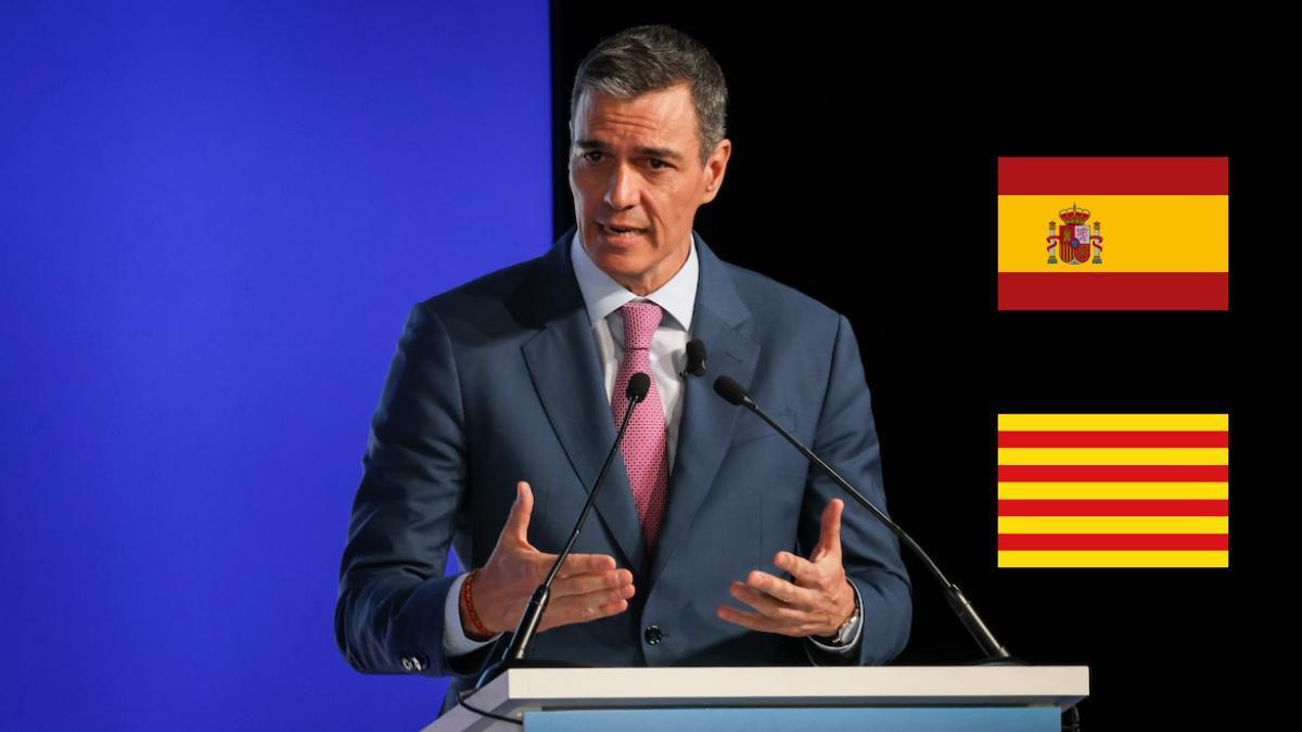 Pedro Sáncehz durante su intervención en el Círculo de Economía, en Barcelona.