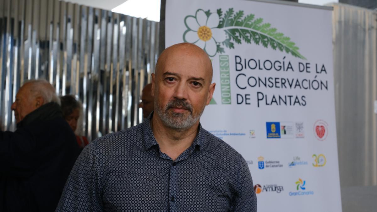 Juli Caujapé, investigador y director del Jardín Botánico Viera y Clavijo, este martes, en el marco de la celebración del congreso.