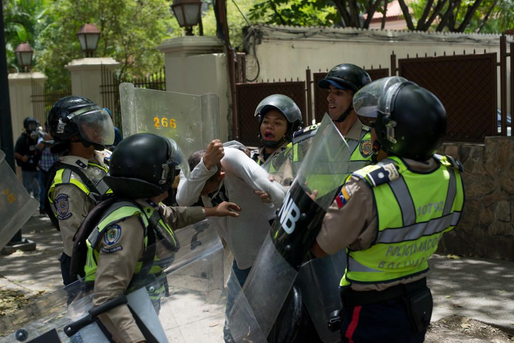 Incidentes en la marcha opositora en Venezuela