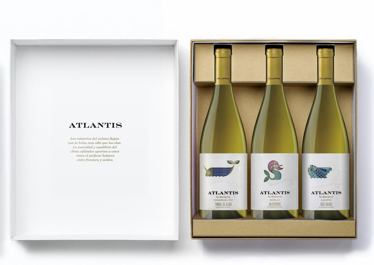 Estuche 3 Botellas Atlantis Galicia y Euskadi en tu mesa