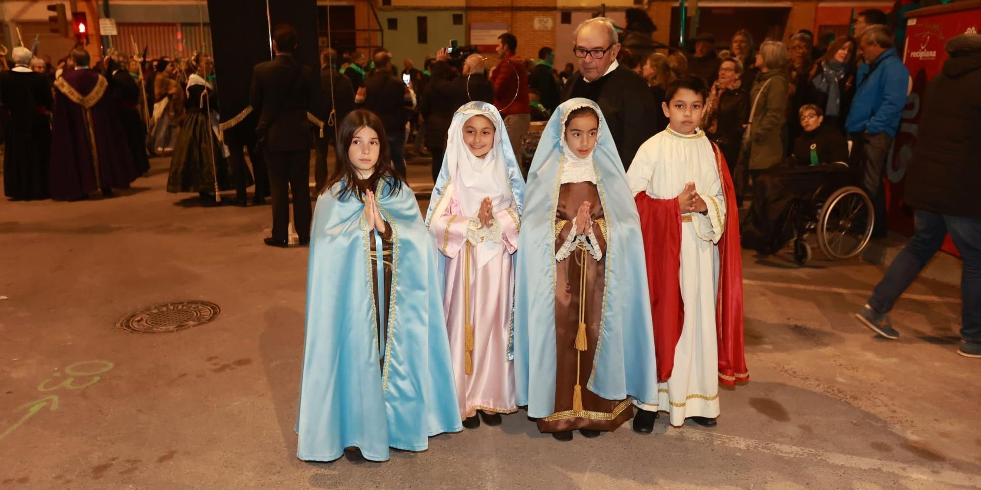 Les Tres Caigudes en la Procesión de Penitentes.