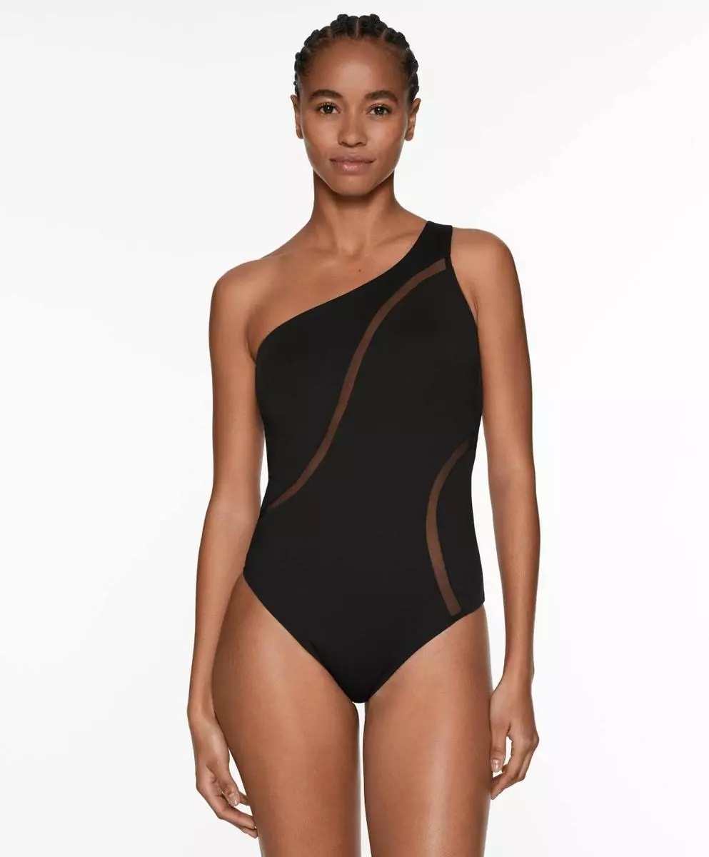 Bañadores vientre plano de Oysho: rebajas exclusivas para moldear y reducir centímetros con estilo 12 Moncloa Bañador asimétrico de Oysho (25,99 €)