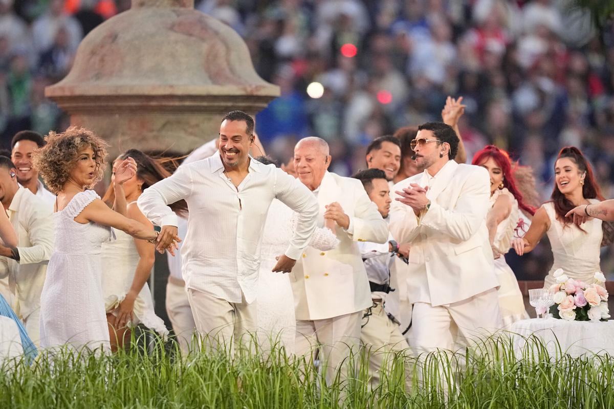 Bad Bunny durante su concierto en el descanso de la Super Bowl el pasado 8 de febrero.