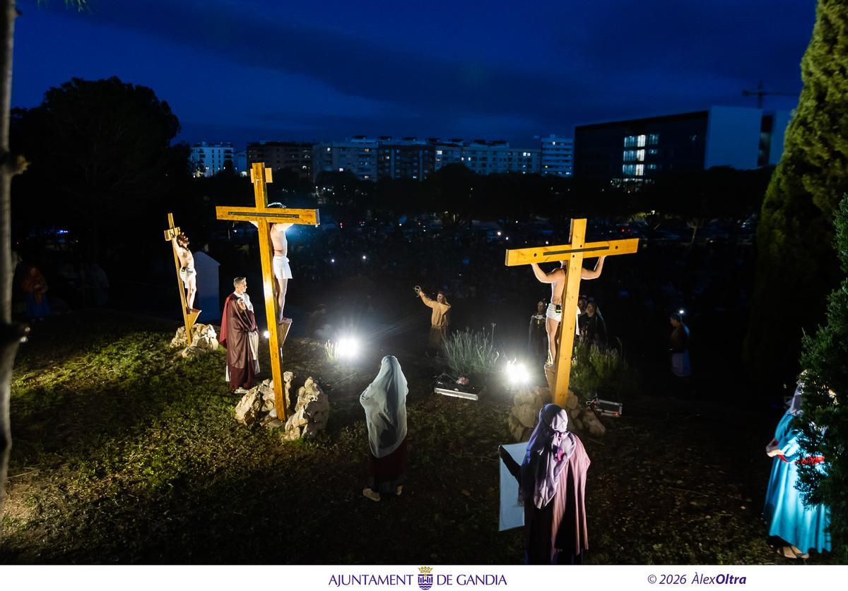 Gandia abre la Semana Santa con el Domingo de Ramos y el Vía Crucis Viviente