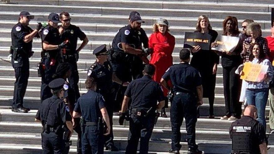 Jane Fonda, detenida en una protesta contra el cambio climático