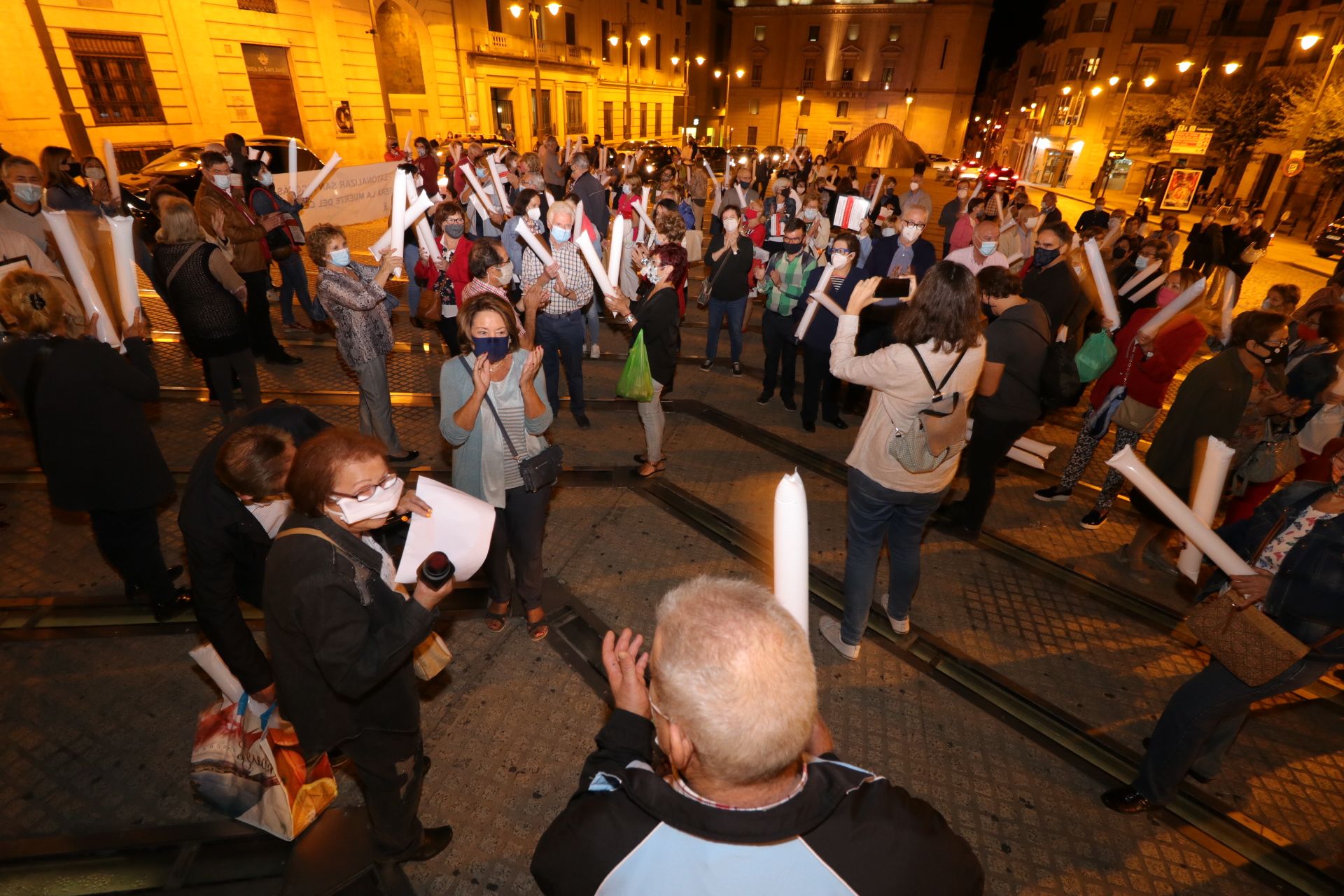 Nueva protesta de los vecinos contra el plan de peatonalización del centro de Alcoy