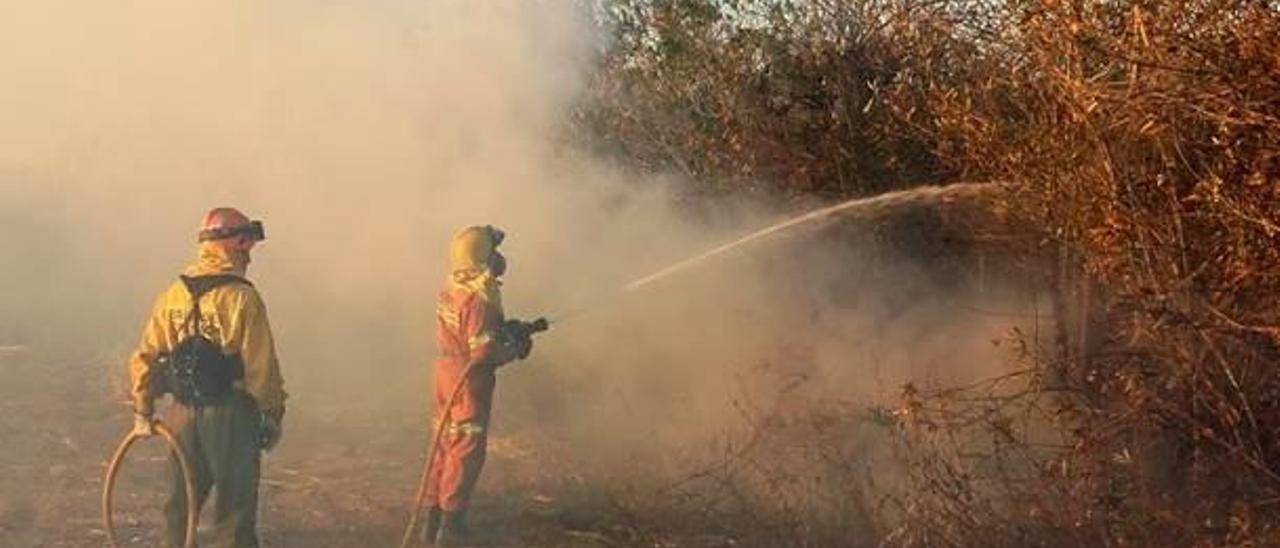 Octavo incendio de campos abandonados de Cullera  en lo que llevamos de año