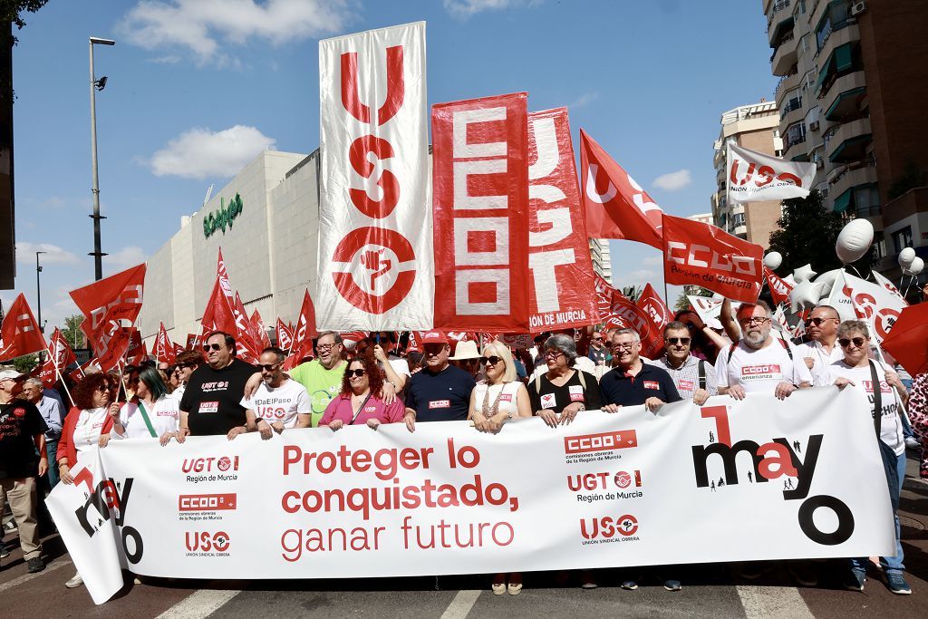 Todas las imágenes de la manifestación del 1 de Mayo en Murcia