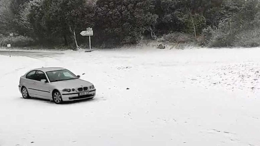 Imatge d'arxiu d'una nevada a Agullana.