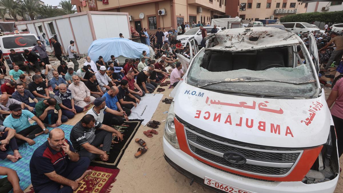 Archivo - Hospital Nasser, Jan Yunis, en el sur de la Franja de Gaza.