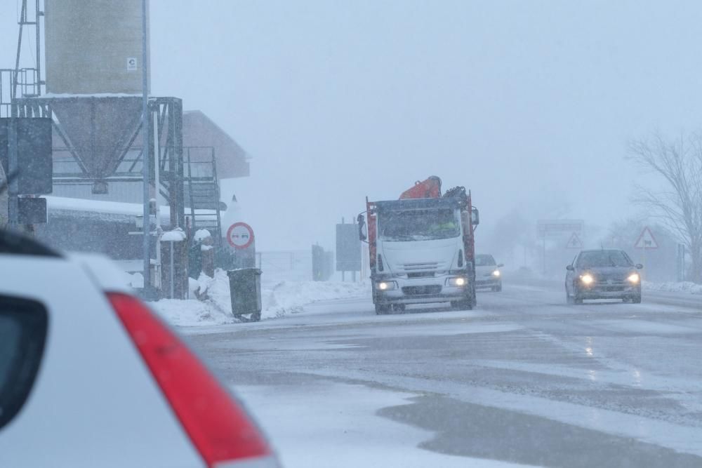 Nieve en el puerto de Pajares