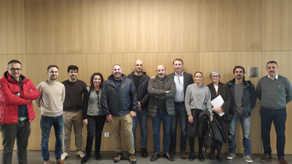 Integrantes de empresas da incubadora Bioincubatech da USC durante a visita ao Biopolo.