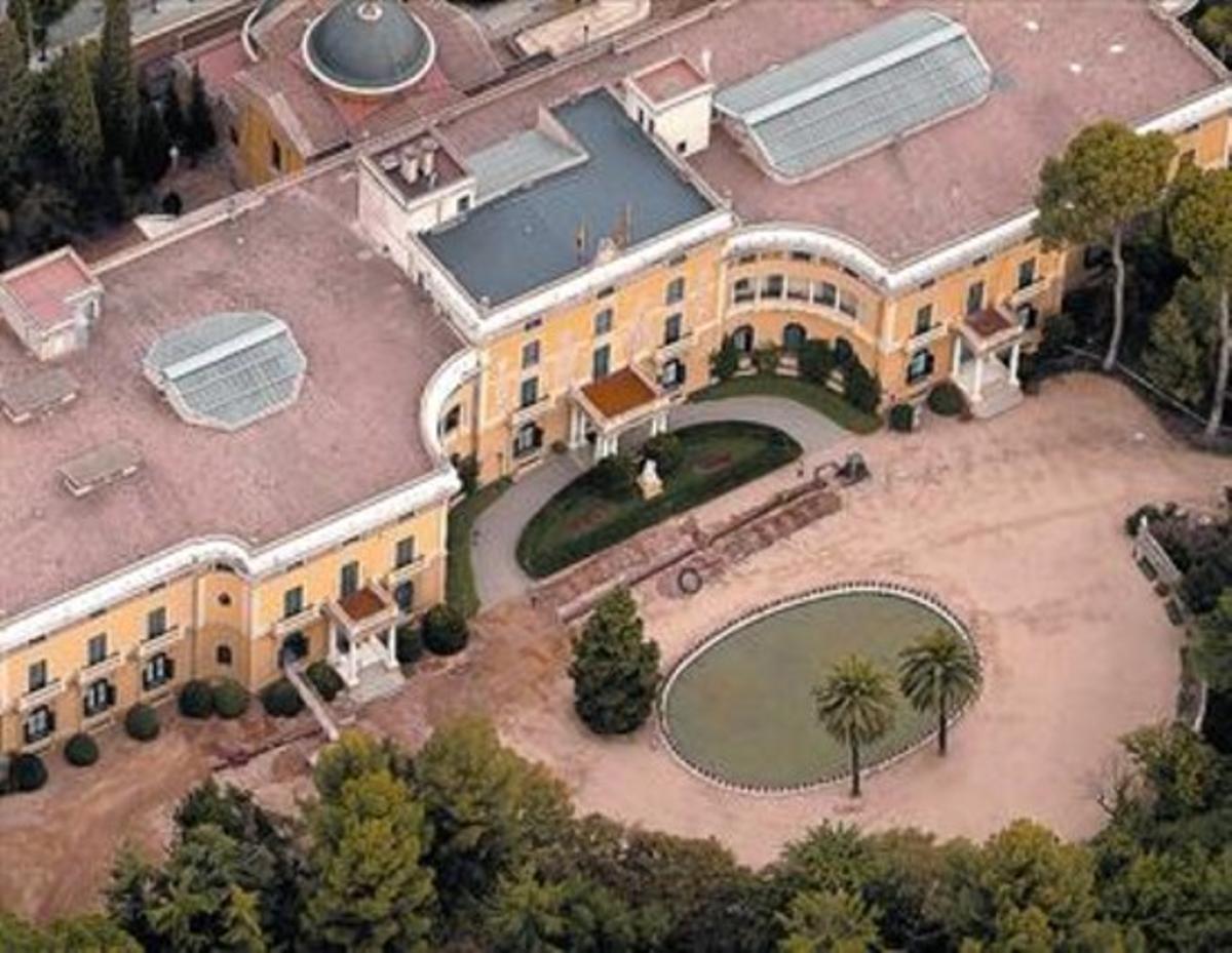 Vista aèria del palau de Pedralbes.