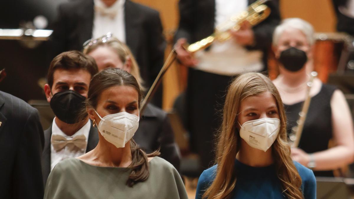 La Familia Real, tras el concierto en el Auditorio Príncipe Felipe