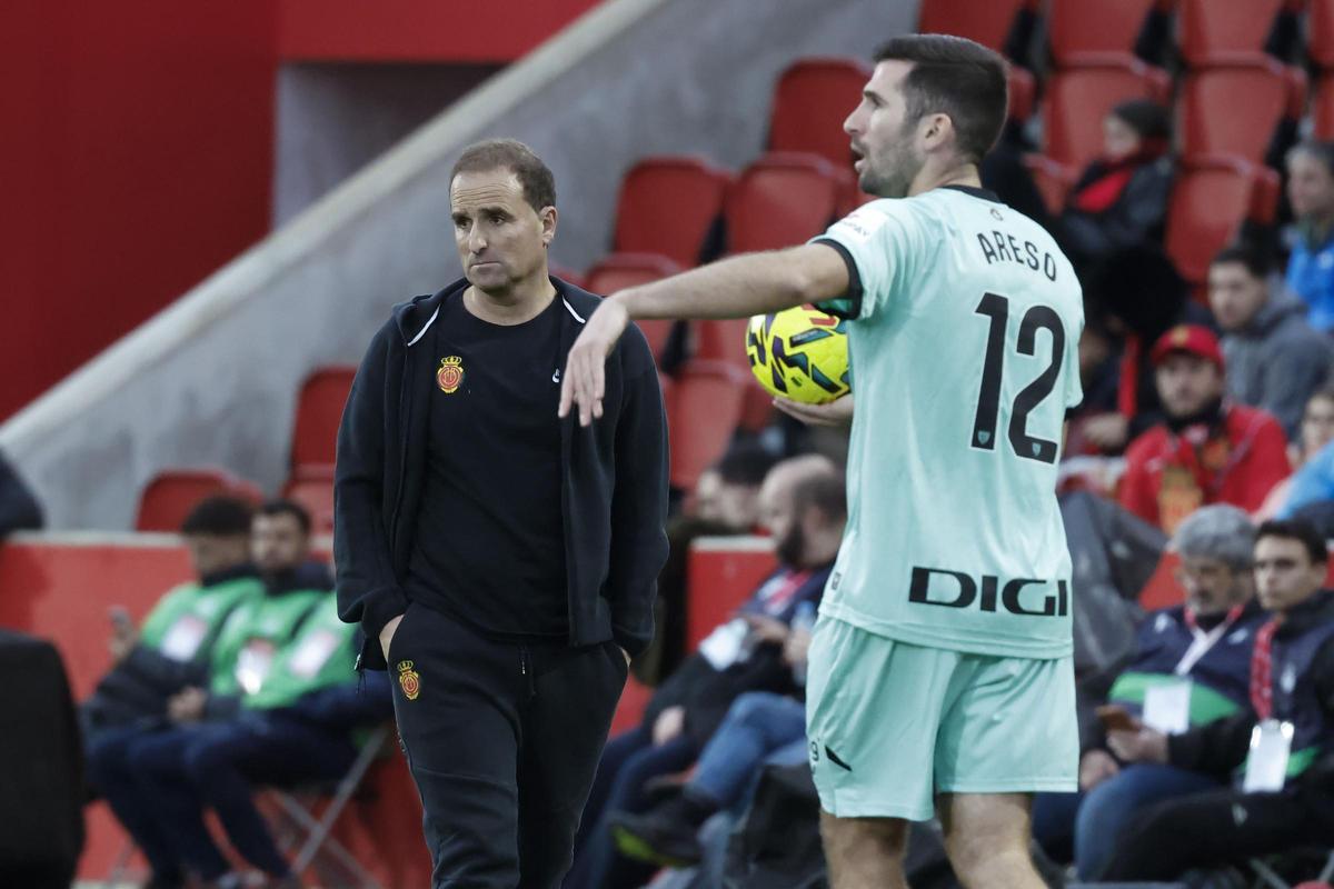 Jagoba Arrasate, durante el partido ante el Athletic en Son Moix.