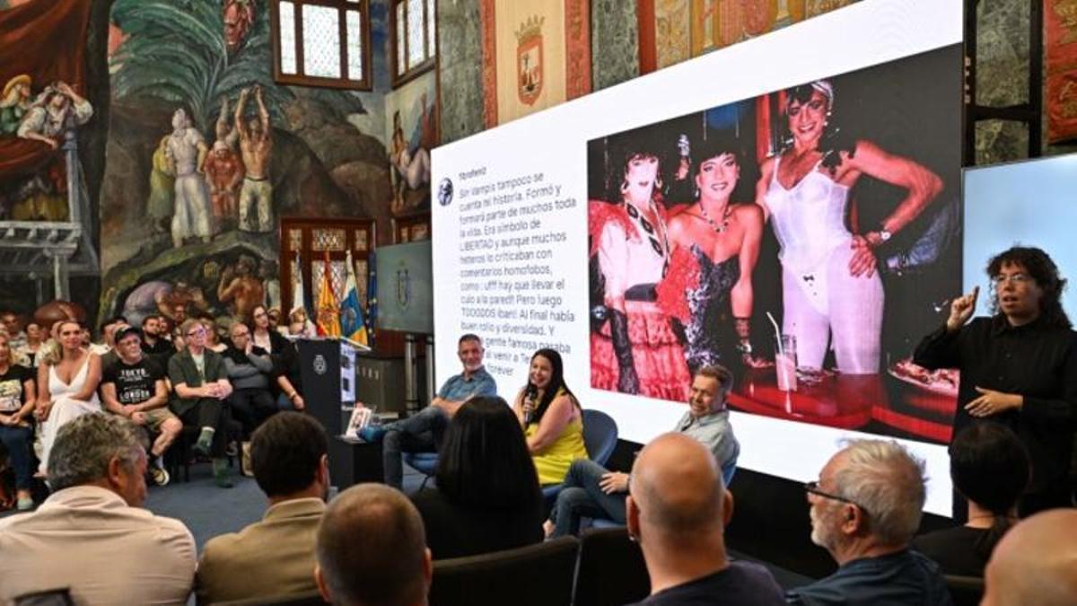 Presentación en el Cabildo del libro sobre el Vampis, histórico local de ocio del Puerto de la Cruz