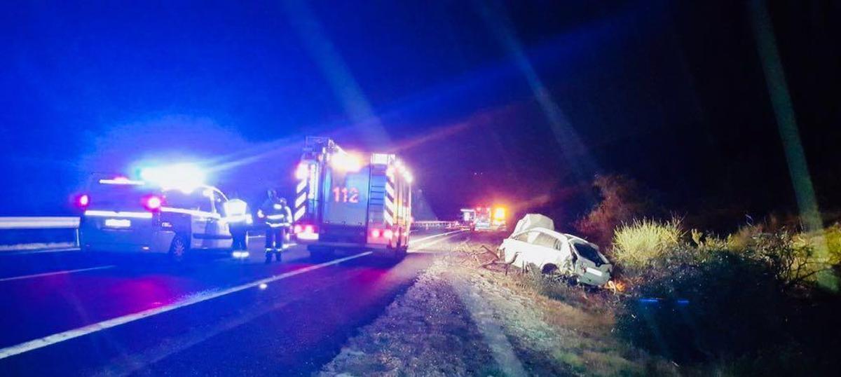 Tres muertos en una colisión múltiple en la AP-7 por el granizo