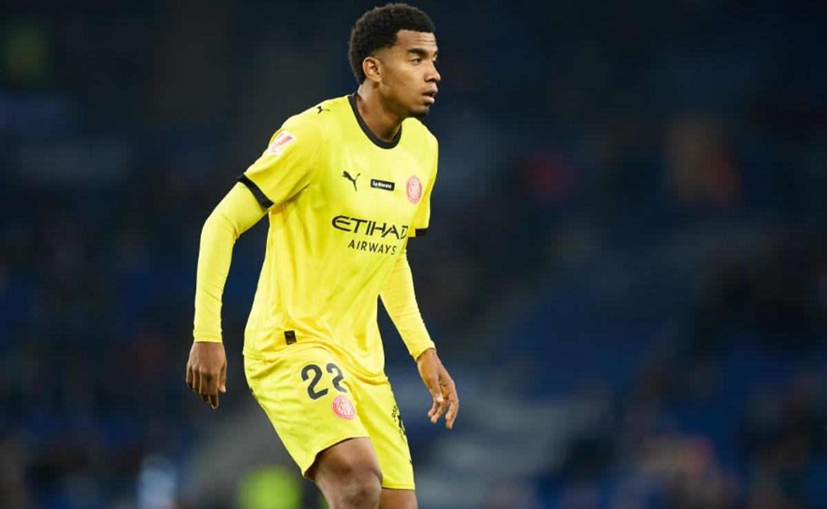 Jhon Solís, en acció amb el Girona el mes passat a Anoeta