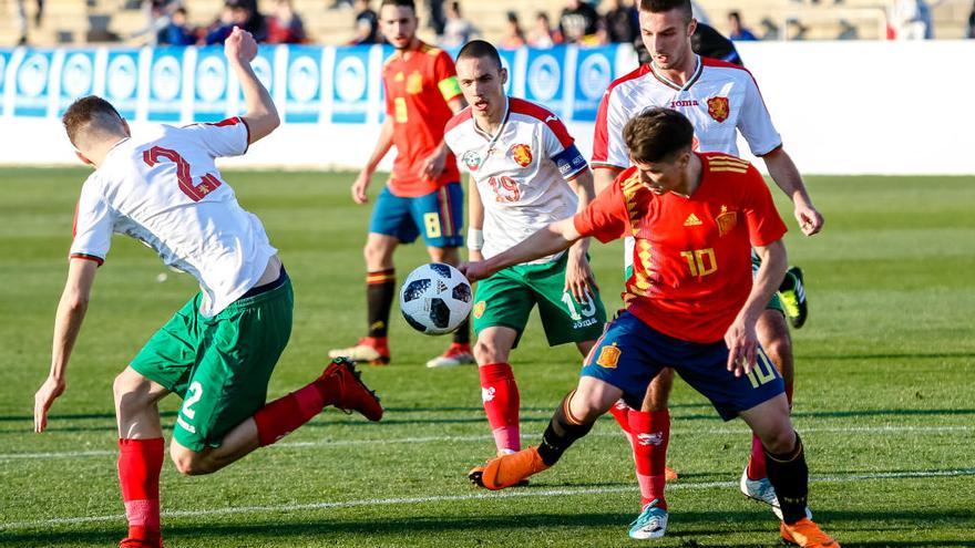 Partido de la selección española sub19 contra Bulgaria disputado en Benidorm en 2018.