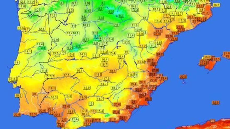 Alicante vuelve a registrar la temperatura máxima más alta de toda España